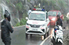 Patrolling by cops on Charmady ghat to keep eye on tourists making merry